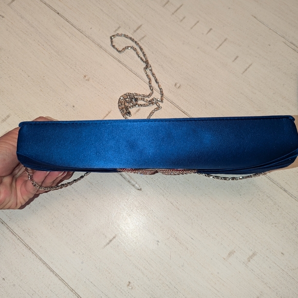 New Blue Clutch or  Crossbody - Picture 4 of 10